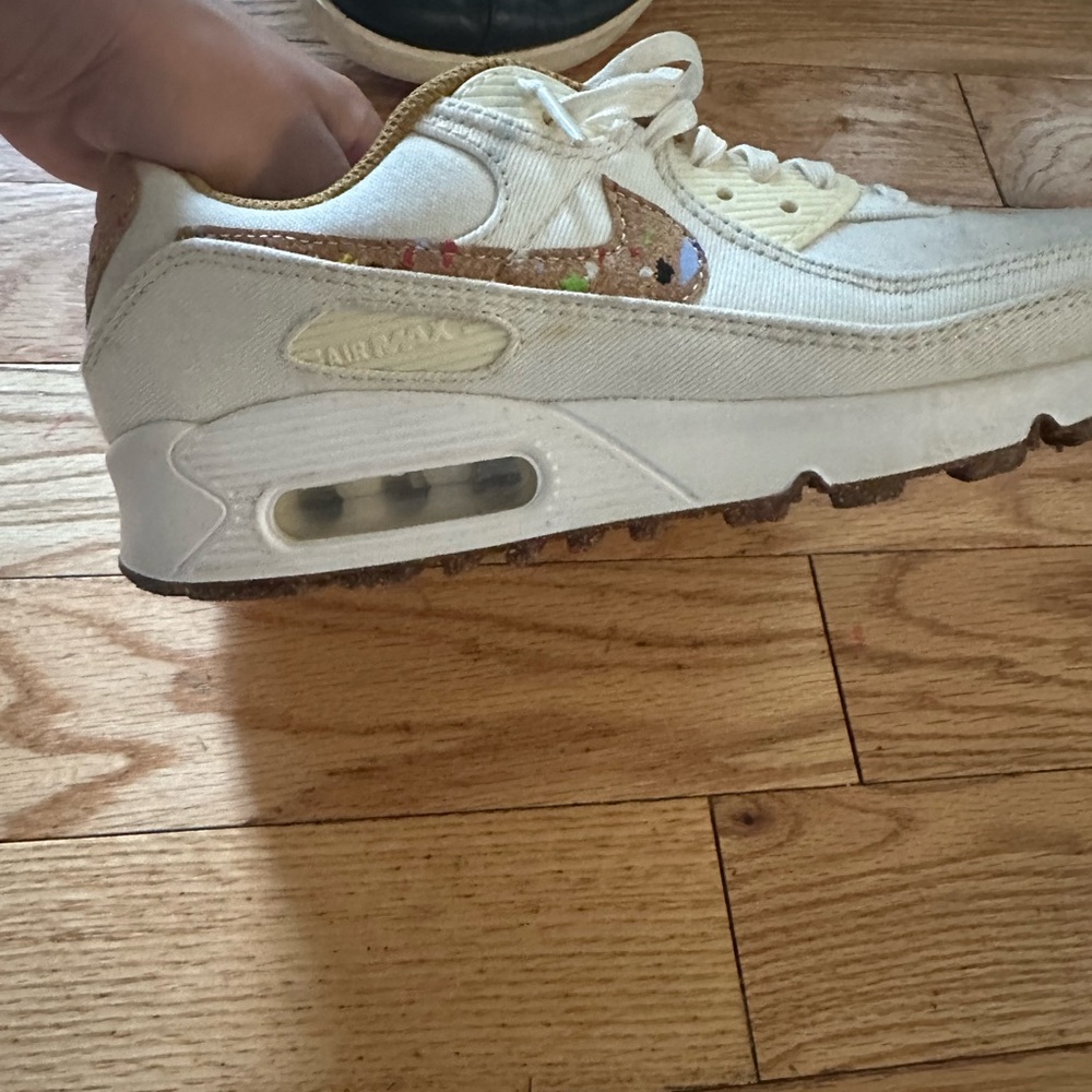 Nike Air Max Women's White and Brown Sneakers